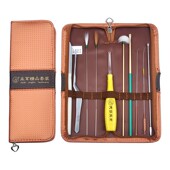 天艺采耳工具套装 掏耳朵神器 10件套耳朵清洁器鹅毛棒充电头灯套装