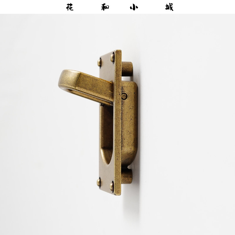 花和小城复古黄铜柜门把手 别墅中式美式家俱暗装抽屉门把手2个装,基础建材,小拉手,淘宝优惠券,粉丝福利购,淘宝优惠卷