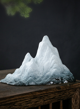 鱼缸装饰品假山小摆件创意微景观雪山园艺盆景造景禅意新中式沉水