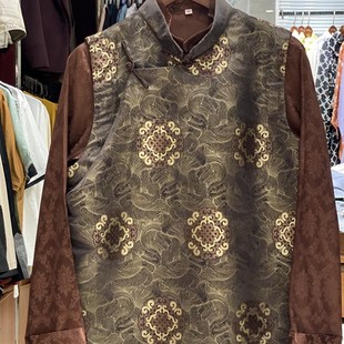 男装马甲夏装藏装上衣藏装甲甲藏服挂挂2023新款藏式佳佳衬衣新中