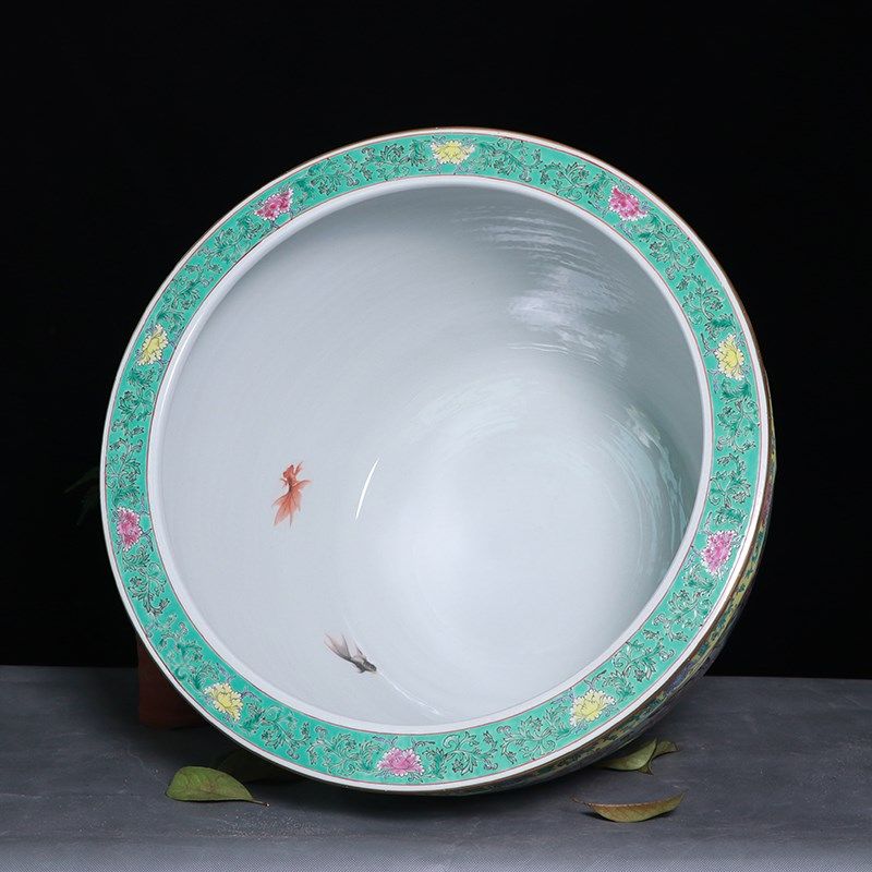 景德镇手绘粉彩陶瓷大鱼缸养金鱼乌龟水浅睡莲荷花盆庭院门海摆件,宠物/宠物食品及用品,底柜/落地缸,淘宝优惠券,粉丝福利购,淘宝优惠卷