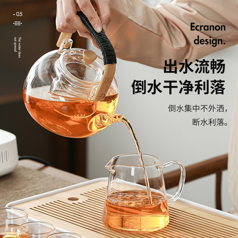 电陶炉煮茶壶2025年新款泡茶家用耐高温玻璃茶壶烧水养生茶具套装