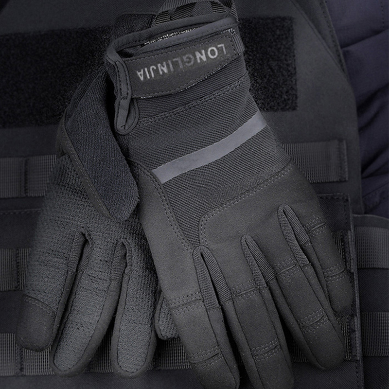 龙鳞甲新款战术防割突击手套全指掌心防割耐磨轻薄透气双指可触屏