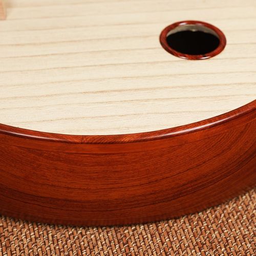 星海 中阮乐器演奏级奥氏黄檀木材质原木色钢品花开富贵头饰8514