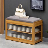 凳实木多层收纳玄关柜 架换鞋 超薄鞋 柜家用门口楼道室内入户翻斗鞋