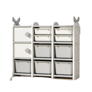 曼龙儿童收纳柜宝宝玩具置物架玩具箱筐多层收纳电视柜储物柜防倒