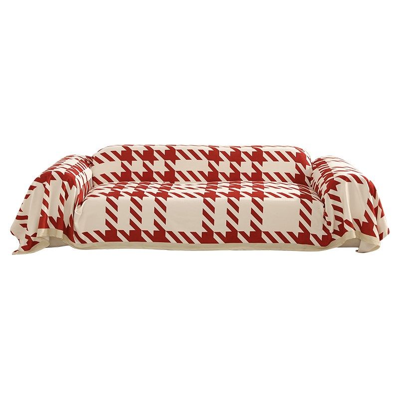 沙发套全包红色婚房氛围装饰万能盖巾沙发套罩盖布沙发垫四季通用