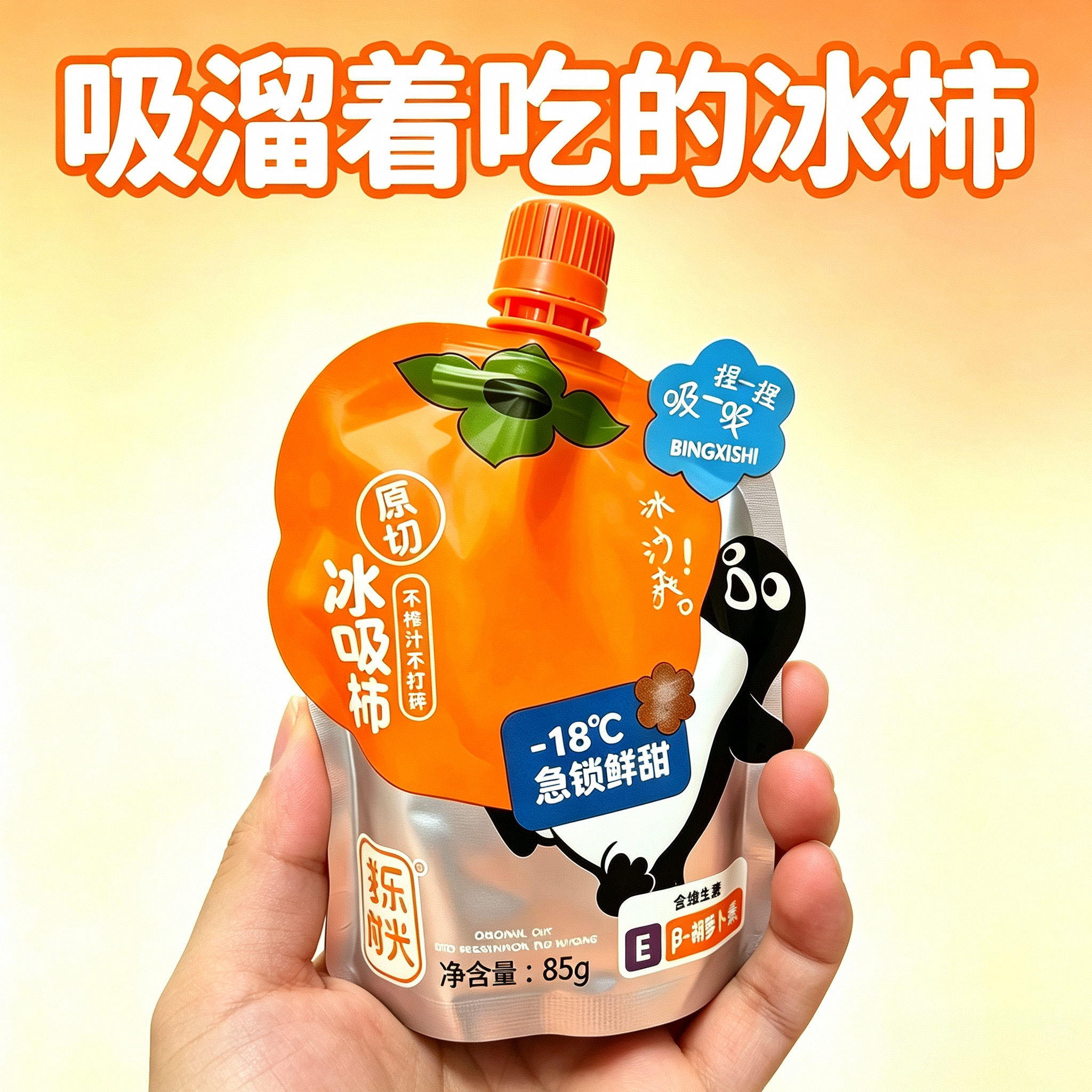 吸溜着吃的冰吸柿子流心爆浆包邮