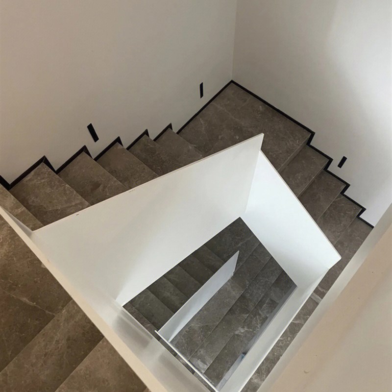 旋转楼梯家用直梁室内钢木结构loft钢架整体弧形钢板扶手室外定制