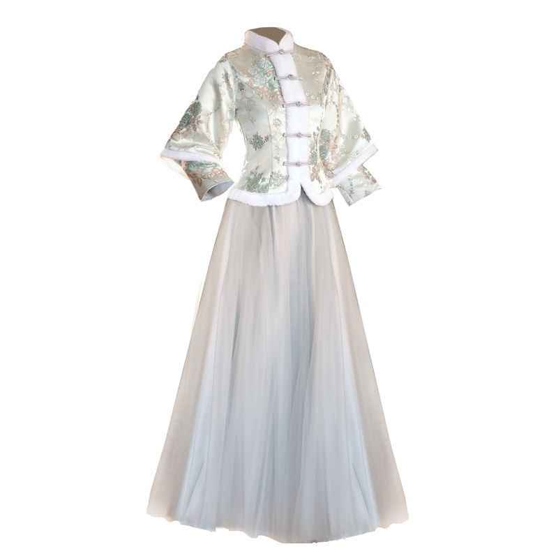 中式伴娘服2024秋冬新款姐妹礼服小个子高级感缎面长袖加厚伴娘团