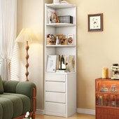 实木转角柜置物柜靠墙边拐角柜客厅收纳展示柜三角形简约卧室书柜