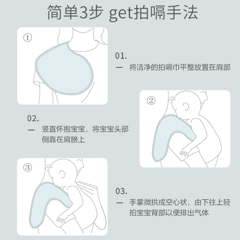 拍嗝巾口水巾新生婴儿宝宝用品垫肩巾隔奶巾纱布巾吐奶巾夏季围嘴