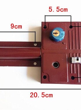208大门锁齿条锁铁门老式双开门老式农村防盗锁庭院门锁红色老款