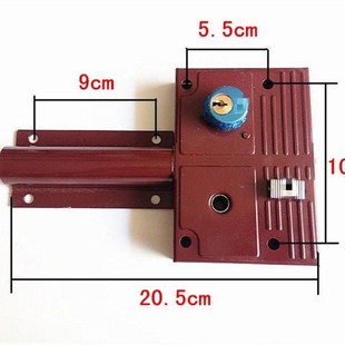 208大门锁齿条锁铁门老式双开门老式农村防盗锁庭院门锁红色老款