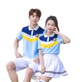 班服校服定制t恤小学生高中生初中生毕业学院风夏季 工作服t恤 短袖