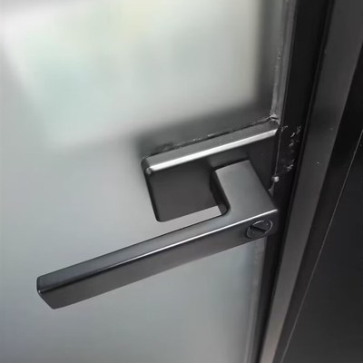 通用门锁平开合金锁执手厨房钛铝卫生间玻璃金色边框极窄1618极简