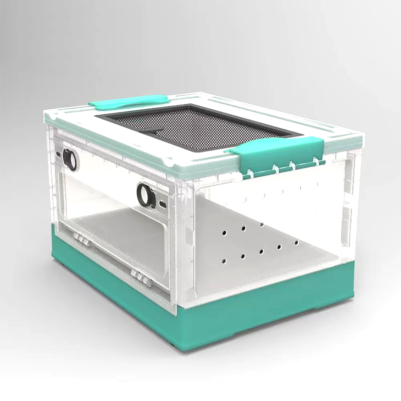 爬宠可折叠小型塑料饲养箱办公室守宫角蛙 仓鼠 蝎子轻便通风造景