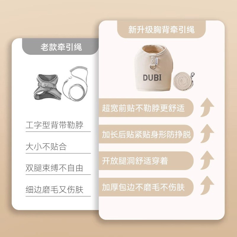 猫咪牵引绳猫绳子防挣脱猫绳背心式溜猫绳子猫咪外出防跑遛猫绳子