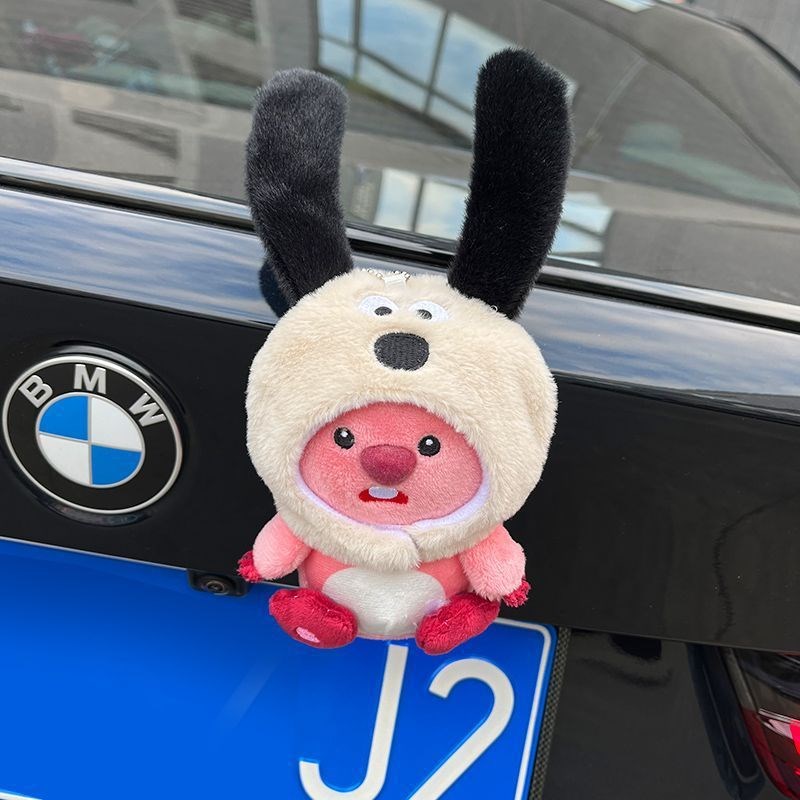 汽车尾部装饰挂件车外玩偶车载后备箱摩托电动车摆件小海狸露比