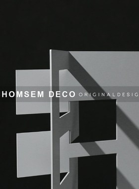 现代几何金属折叠空间摆件软装饰品家居客厅书房办公室桌台面摆设