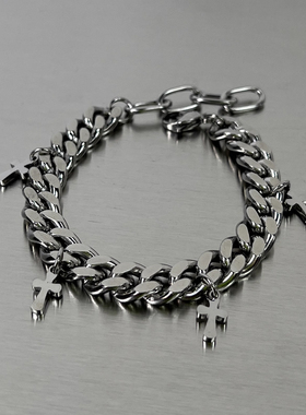 钛钢复古十字架手链男士小众轻奢男潮嘻哈冷淡风高级美式男款手饰