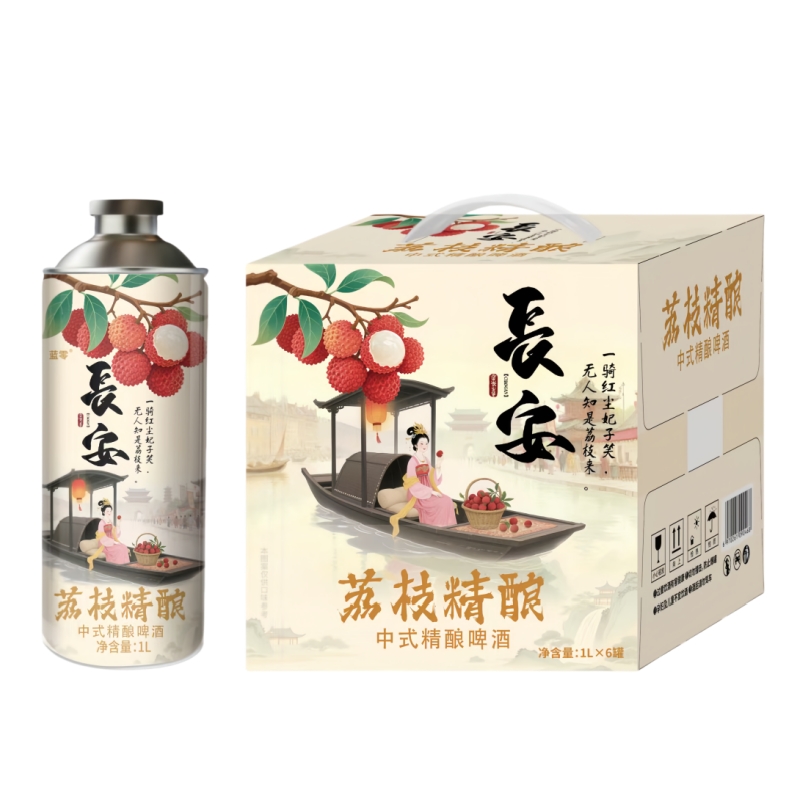 长安荔枝冰糖葫芦榴莲精酿冰镇西瓜东北冻梨多口味中式精酿啤酒