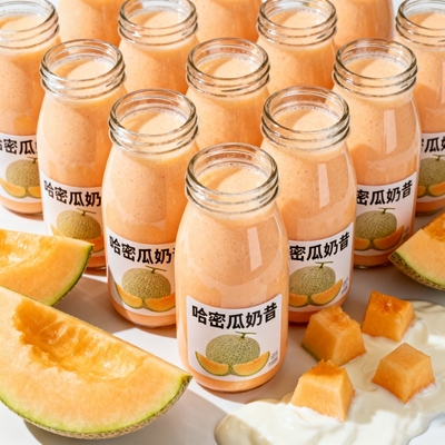 网红哈密瓜奶昔整箱乳味饮料学生办公代餐0脂果味饮料家庭聚会