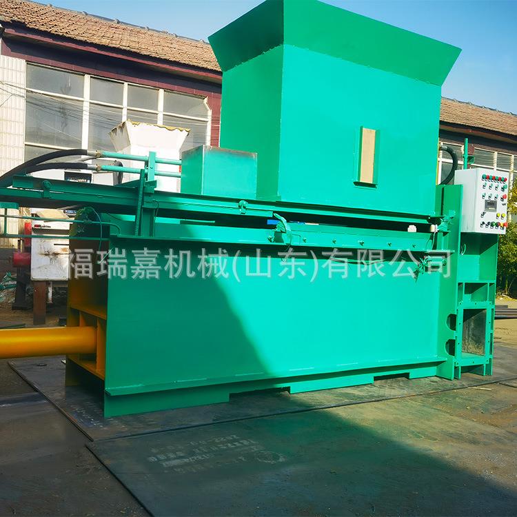 全自动玉米秸秆压块机农作物秸秆套袋打包机卧式双缸液压打包机