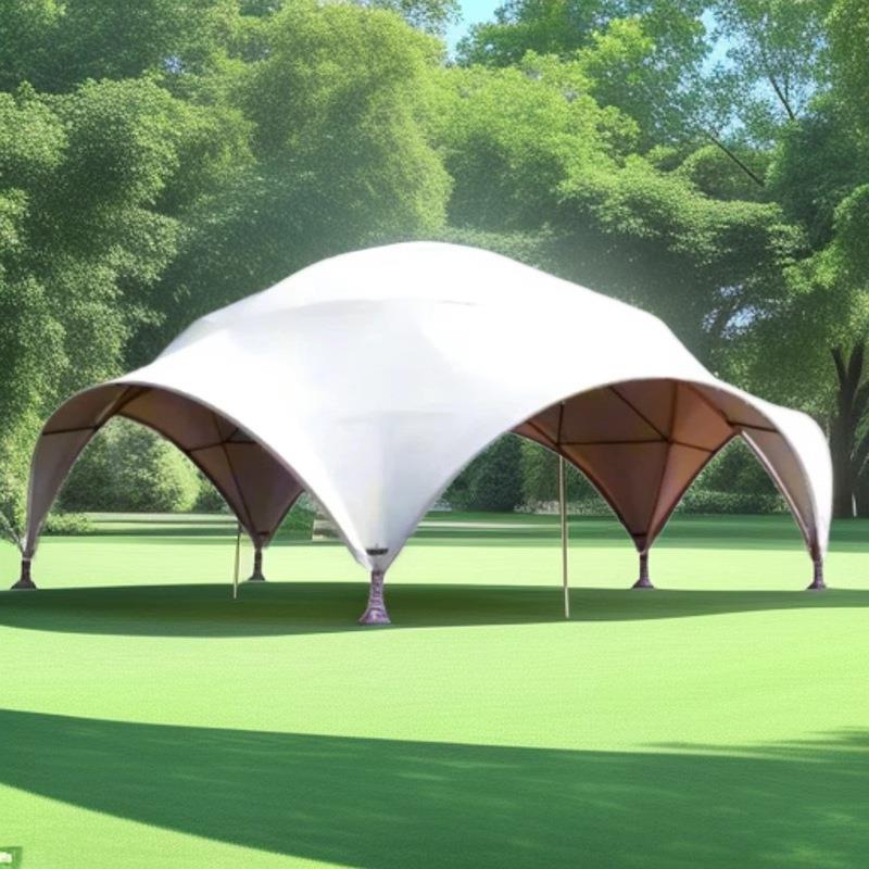 大型展览苍穹天幕帆膜结构遮阳棚张拉膜防雨防晒露营团建聚会帐篷
