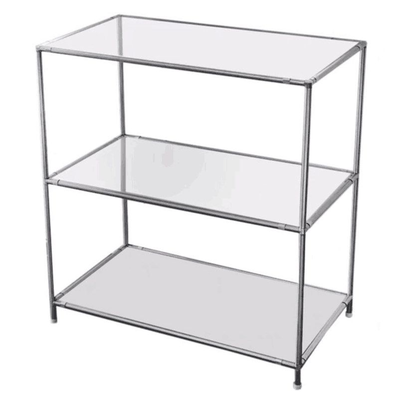 服装店流水台不锈钢玻璃展示台移动桌子定做精品货架陈列架鞋包架