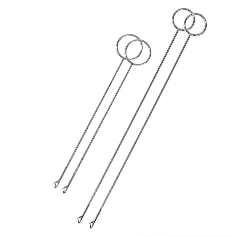 长版翻带器翻里器不锈钢反耳钩针手工带舌钩针diy穿绳器牵引绳器