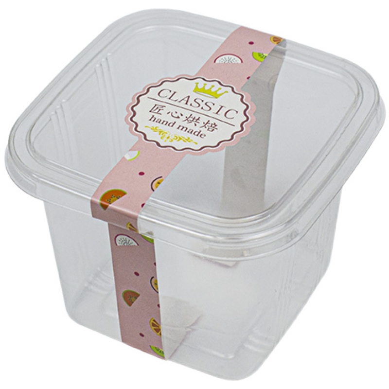 方形千层慕斯蛋糕盒酸奶木糠杯透明包装盒水果捞豆乳一次性打包盒