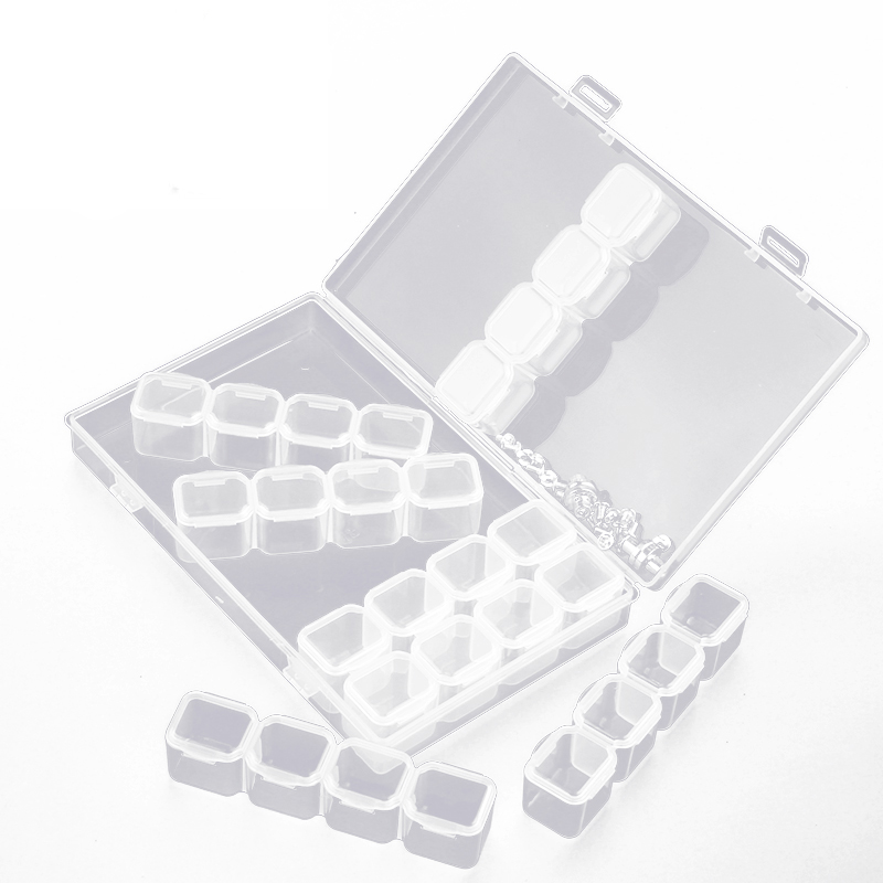 29合一贴片元件盒透明塑料电子配件零件盒分类格子螺丝工具收纳盒