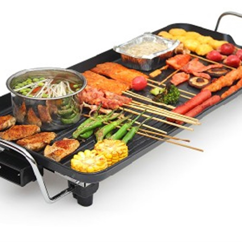 家用韩式电烤盘 韩式牛排机 铁板烧 商用烤肉锅 无烟不粘锅烧烤机