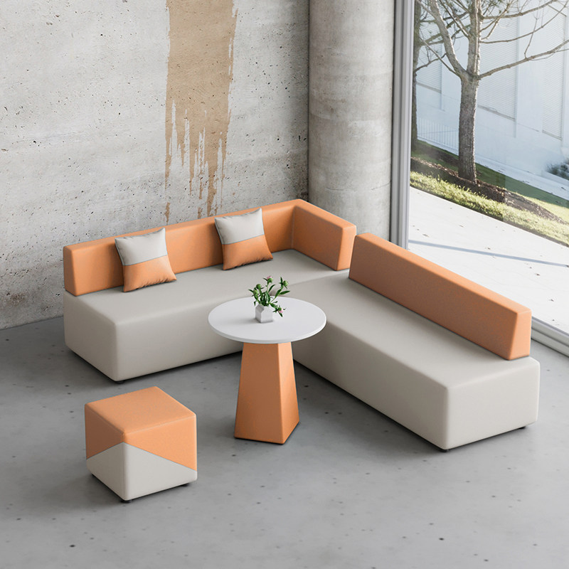 创意休息区休闲沙发茶几猫爪皮会议室会客接待等候办公室,商业/办公家具,沙发,淘宝优惠券,粉丝福利购,淘宝优惠卷