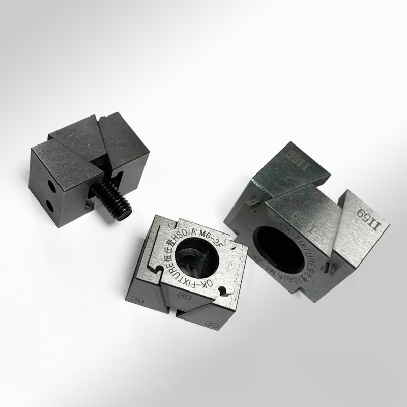 OK夹具CNC多工位斜楔式膨胀夹紧块加工中心并列侧面固定精密虎钳