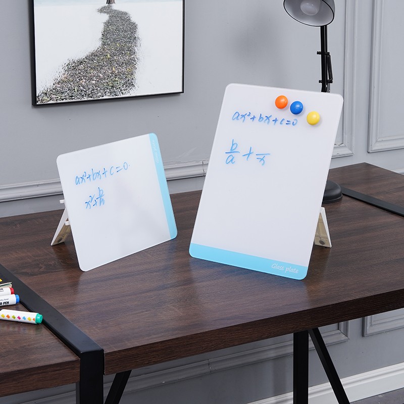 奇班便签桌面白板留言板钢化玻璃白板会议教学办公便签记事板小支