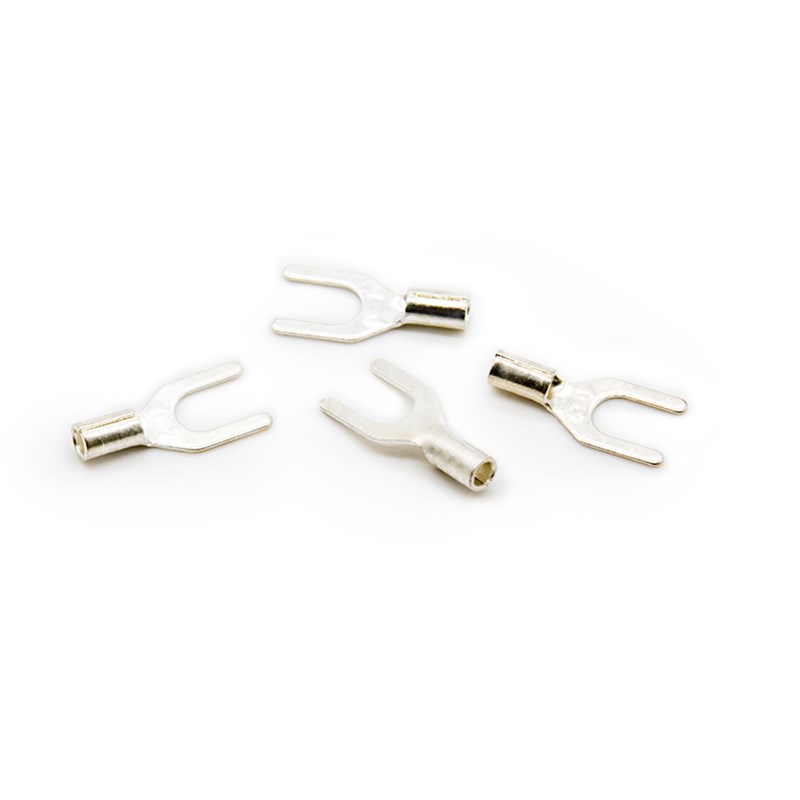 UT- 冷压接线端子U型Y形叉形裸端头铜线鼻子镀银接线耳1只