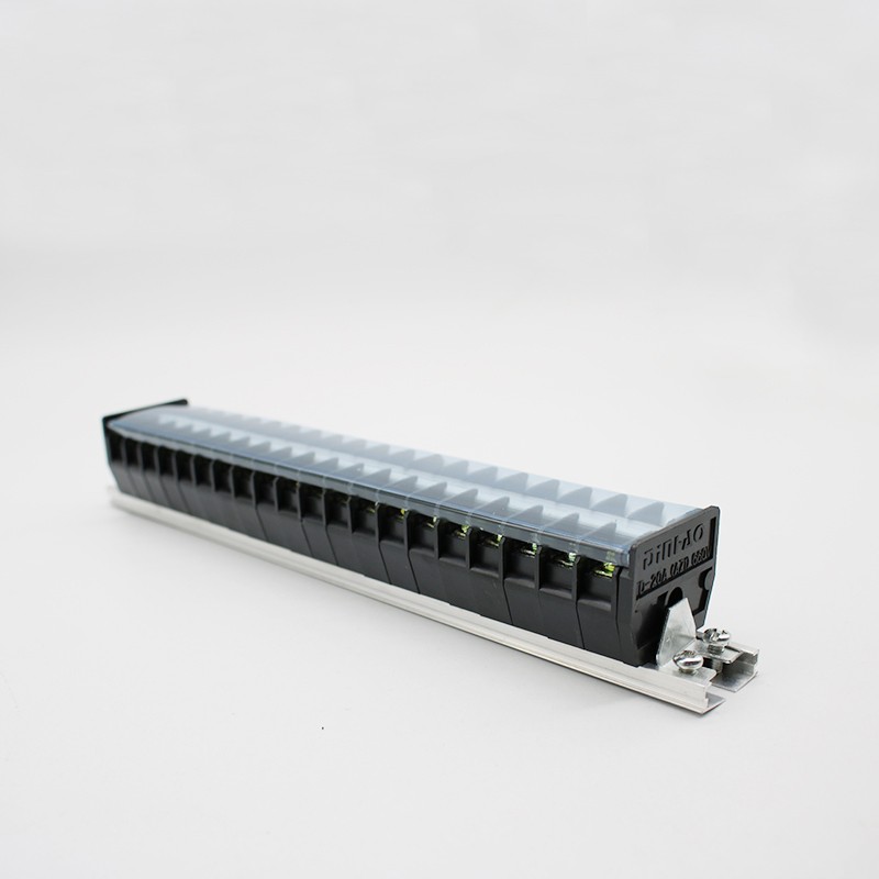 接线板TD-2015导轨式电线接线端子20A/15位接线排连接器10只装