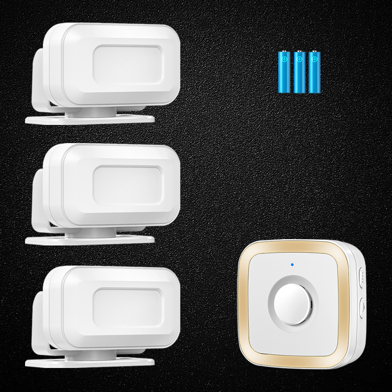 三拖一迎宾器欢迎光临感应器店铺进门语音感应器迎宾红外语音门铃