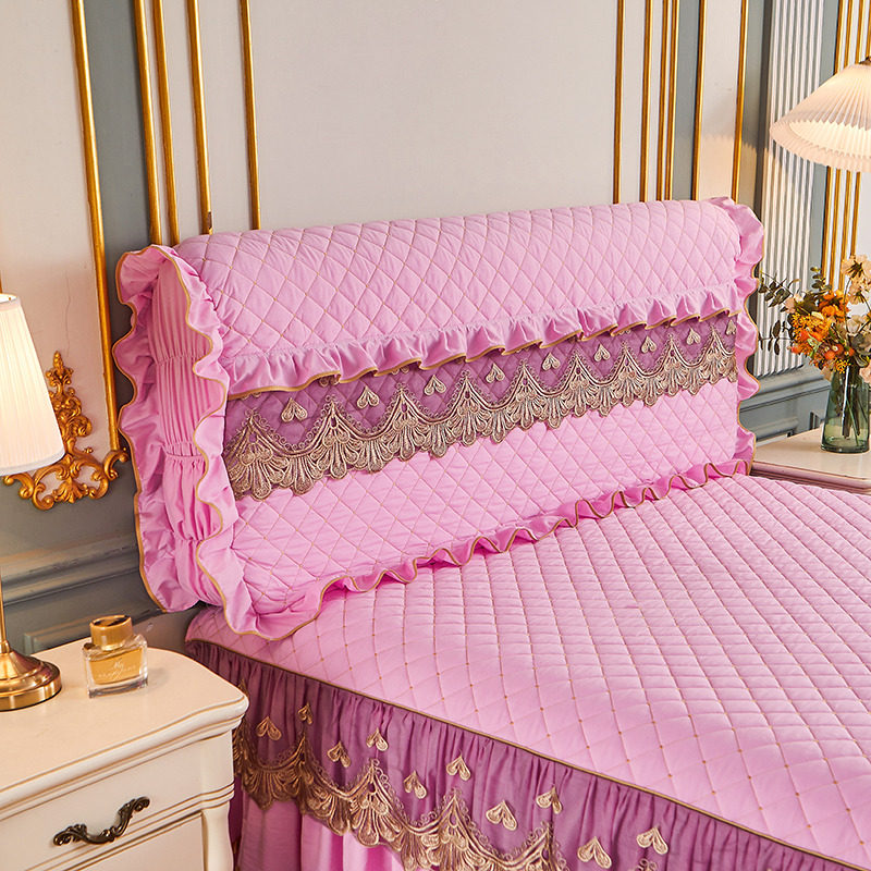 紫色床头皮床靠背罩蕾丝布艺保护夹棉加厚床头罩防尘罩软包,家装主材,床头套,淘宝优惠券,粉丝福利购,淘宝优惠卷