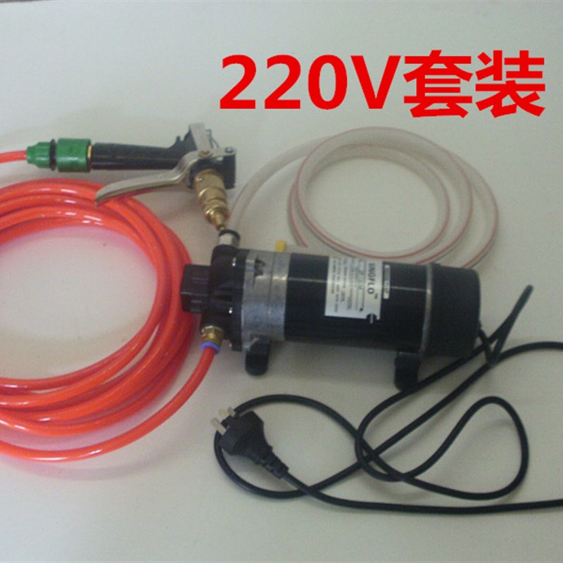 12v 220V高压隔膜泵 电动洗车泵 高压力12公斤停机管道试压泵打压