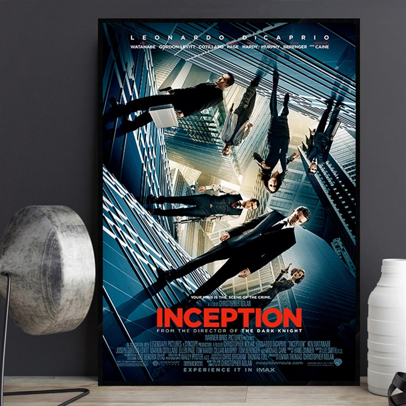 Inception 诺兰盗梦空间经典科幻电影海报装饰画影院酒吧床头挂画