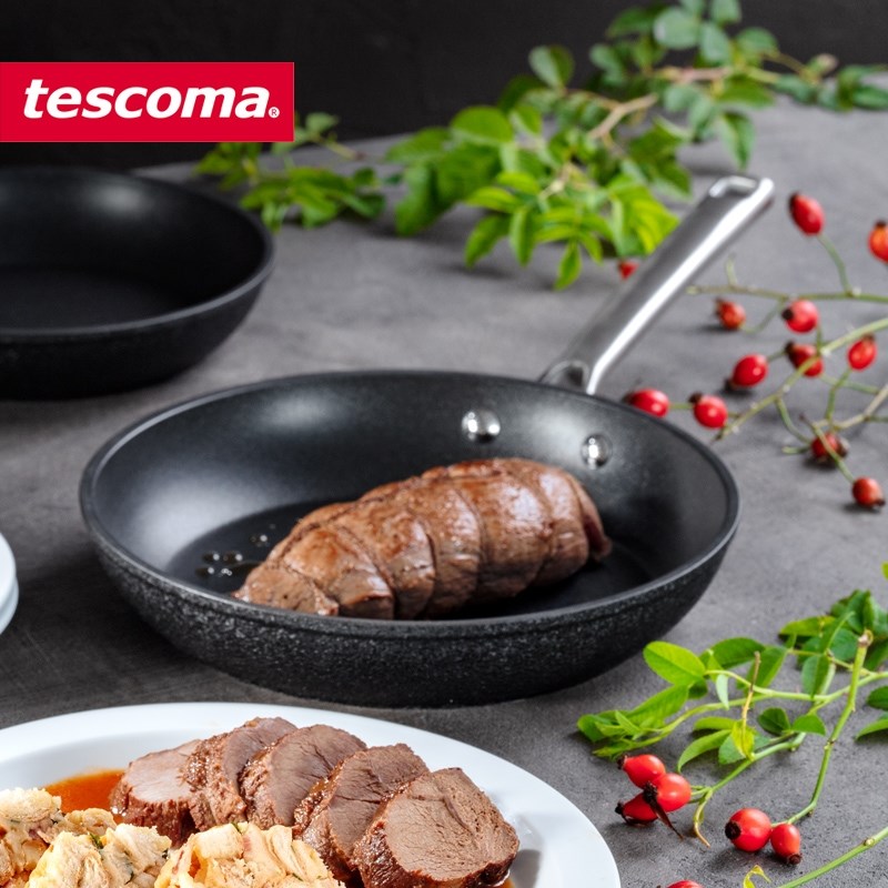 捷克tescoma 石面不粘锅平底锅无油烟通用牛排煎锅煎蛋煎饼锅