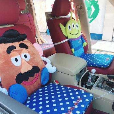 三眼土豆唐老鸭黛西米奇米妮lod连体汽车坐垫椅子靠垫坐垫