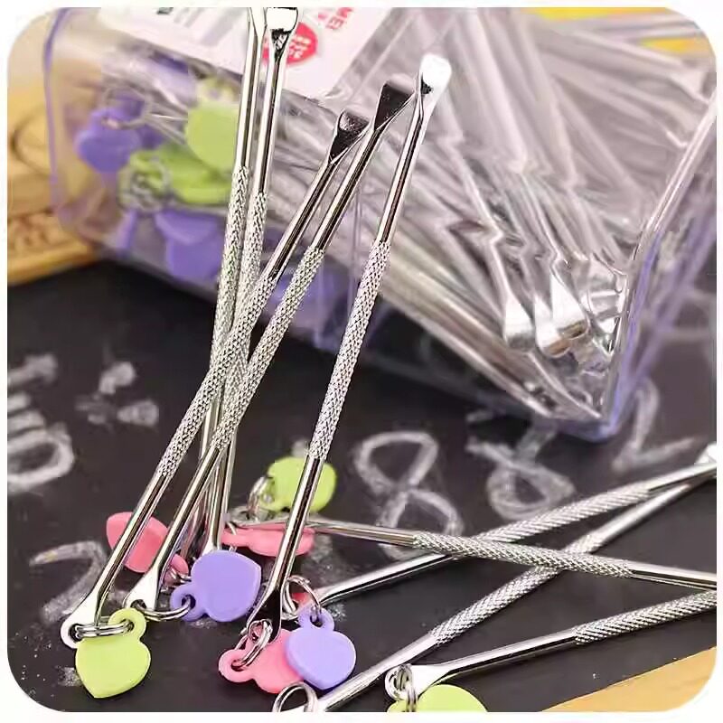 亚思灵桃心掏耳勺金属洁耳器螺旋设计耳挖工具耳扒有孔清理耳朵专