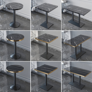 奶茶甜品店桌椅咖啡厅西面馆快餐小吃汉堡店实木小圆方桌