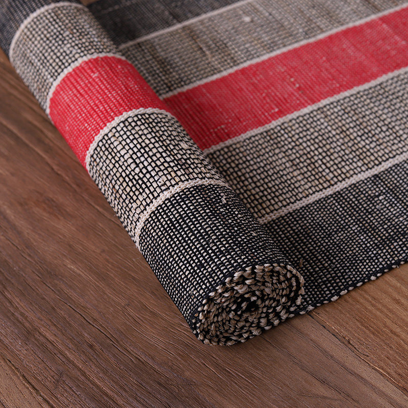 夏布桌旗朱砂红色条纹茶旗面茶道苎麻田园茶垫布艺桌席,居家布艺,桌旗,淘宝优惠券,粉丝福利购,淘宝优惠卷