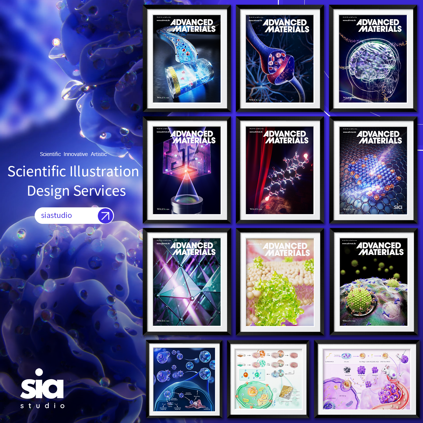 科研绘图学术科研期刊封面论文摘要插图信号通路手绘医学插画TOC