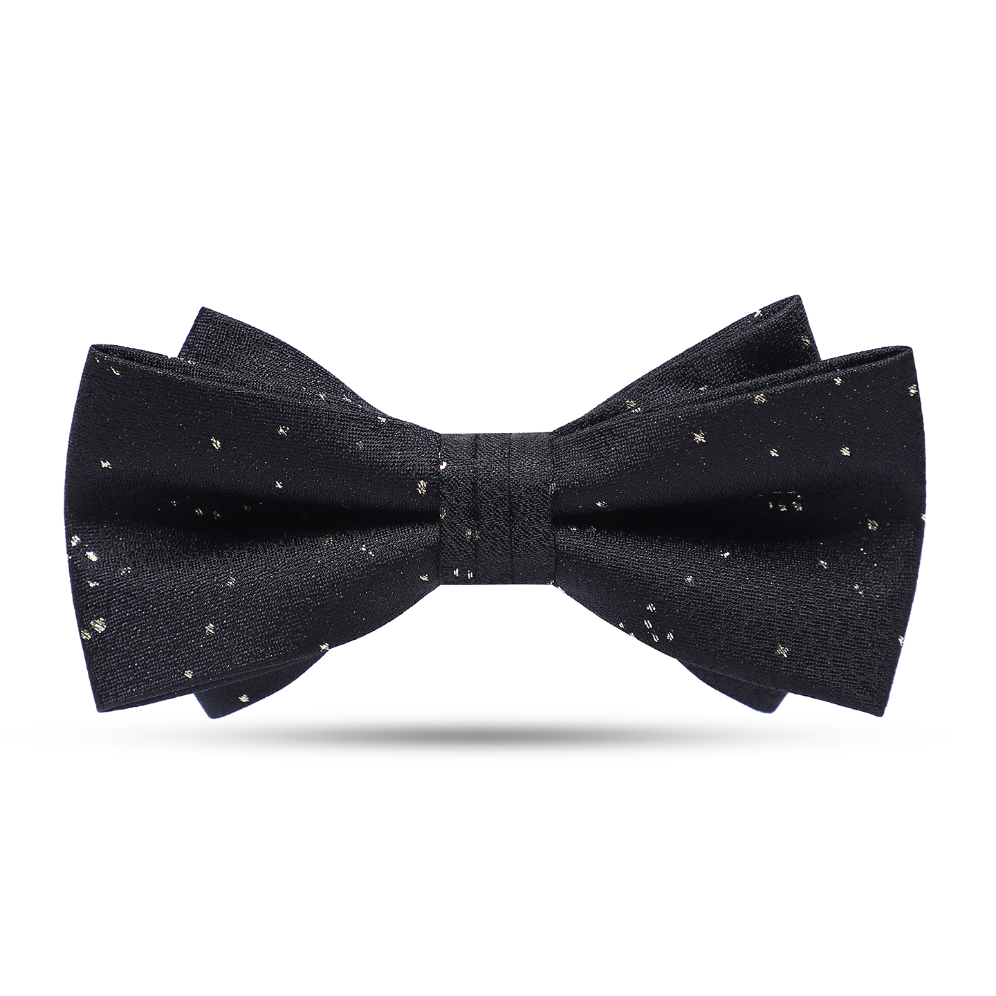 黑色满天星领结双层蝴蝶结